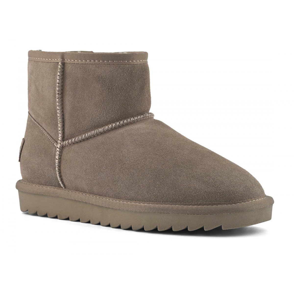 Bottines en cuir suédé