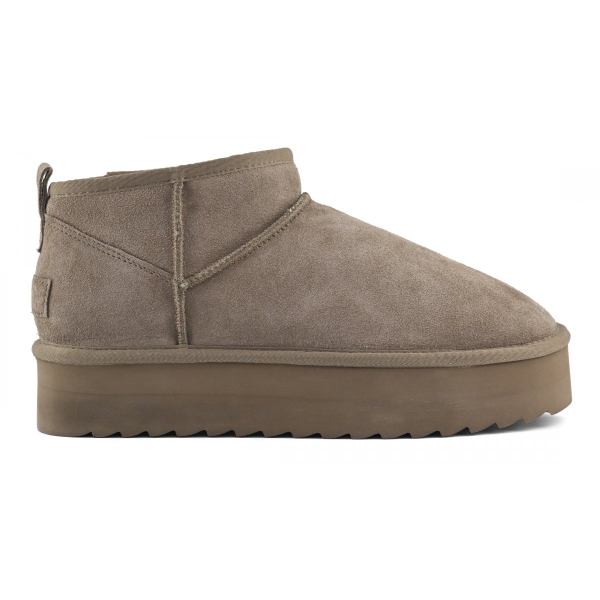 Bottines plateforme en cuir suédé
