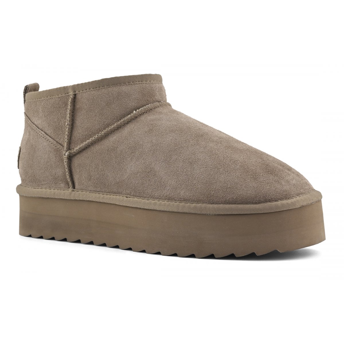 Bottines plateforme en cuir suédé