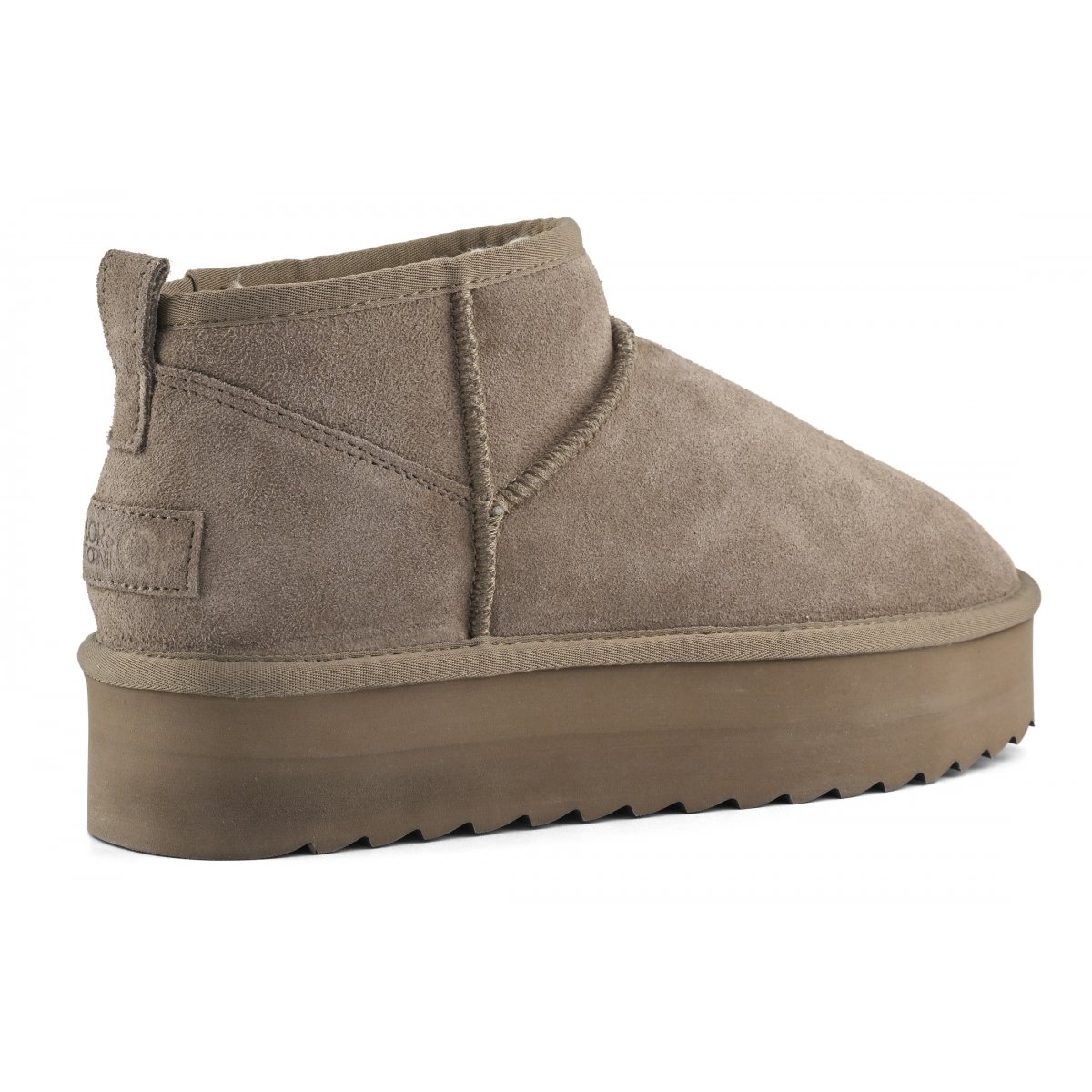 Bottines plateforme en cuir suédé