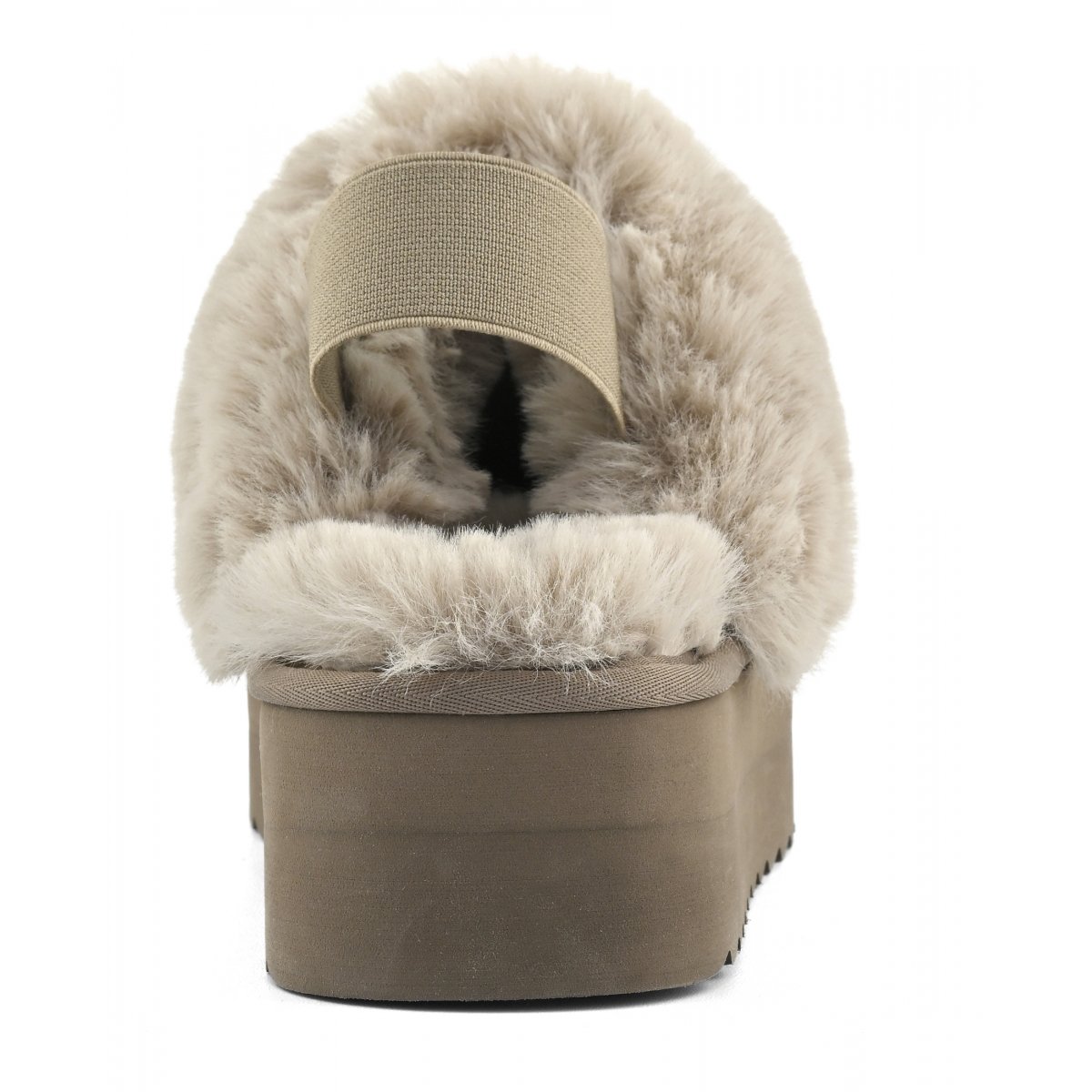 Chaussons à plateau en fourrure