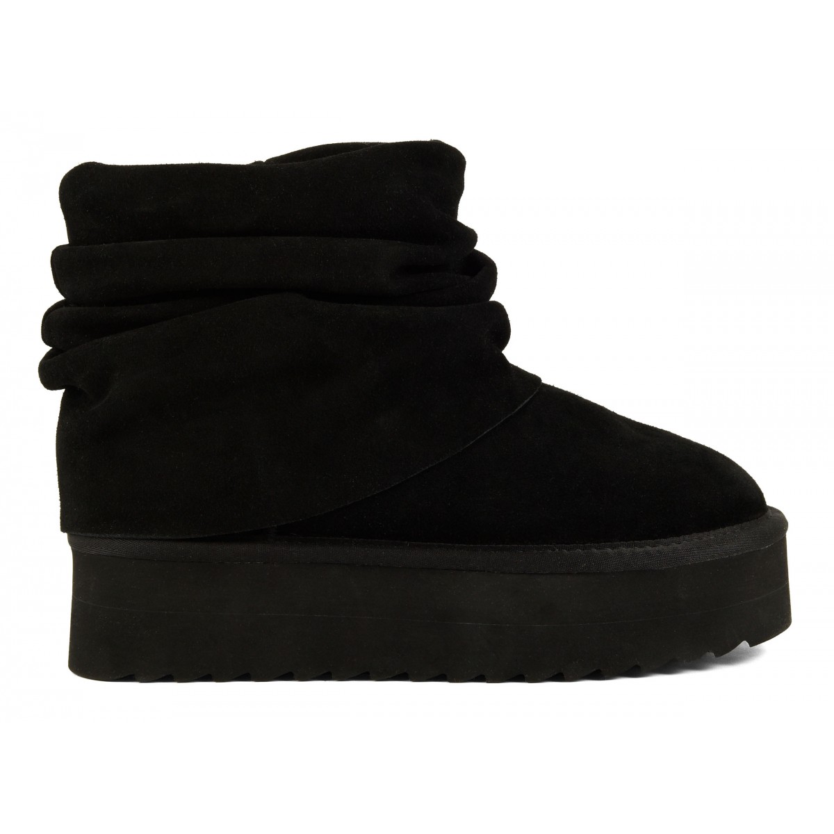 YURO - Botte plateforme en cuir souple