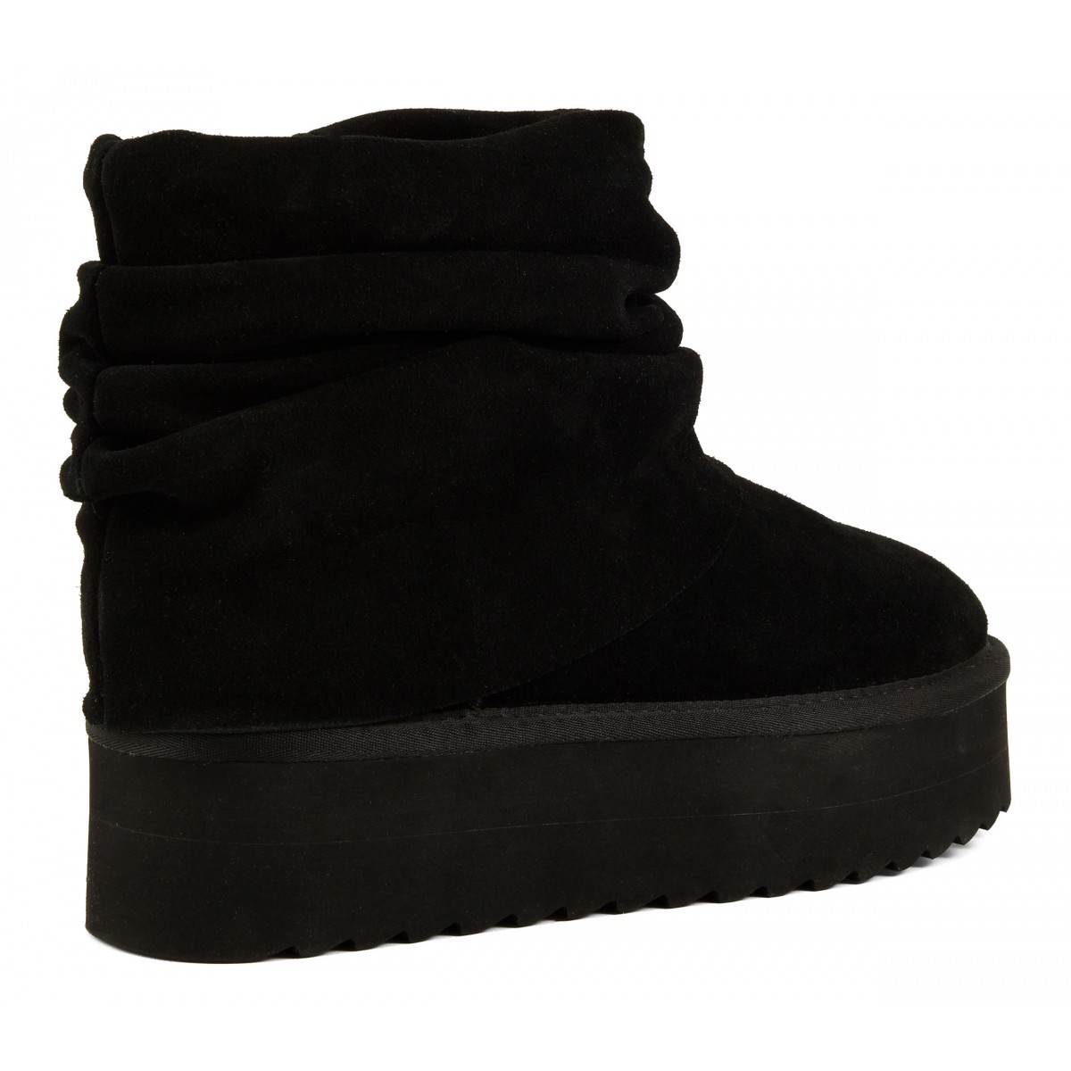 YURO - Botte plateforme en cuir souple