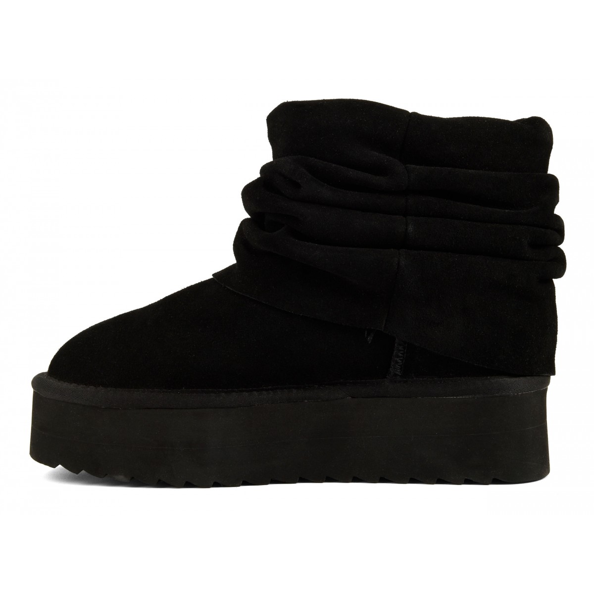 YURO - Botte plateforme en cuir souple