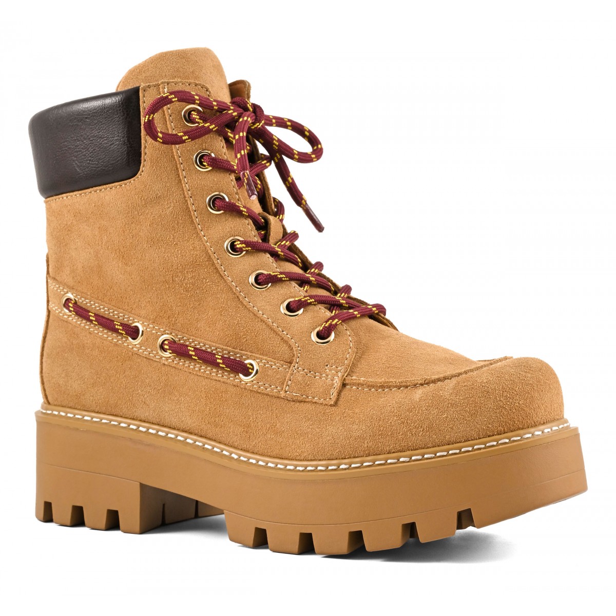 BIXBY - Botte Ã  lacets en cuir suÃ©dÃ©