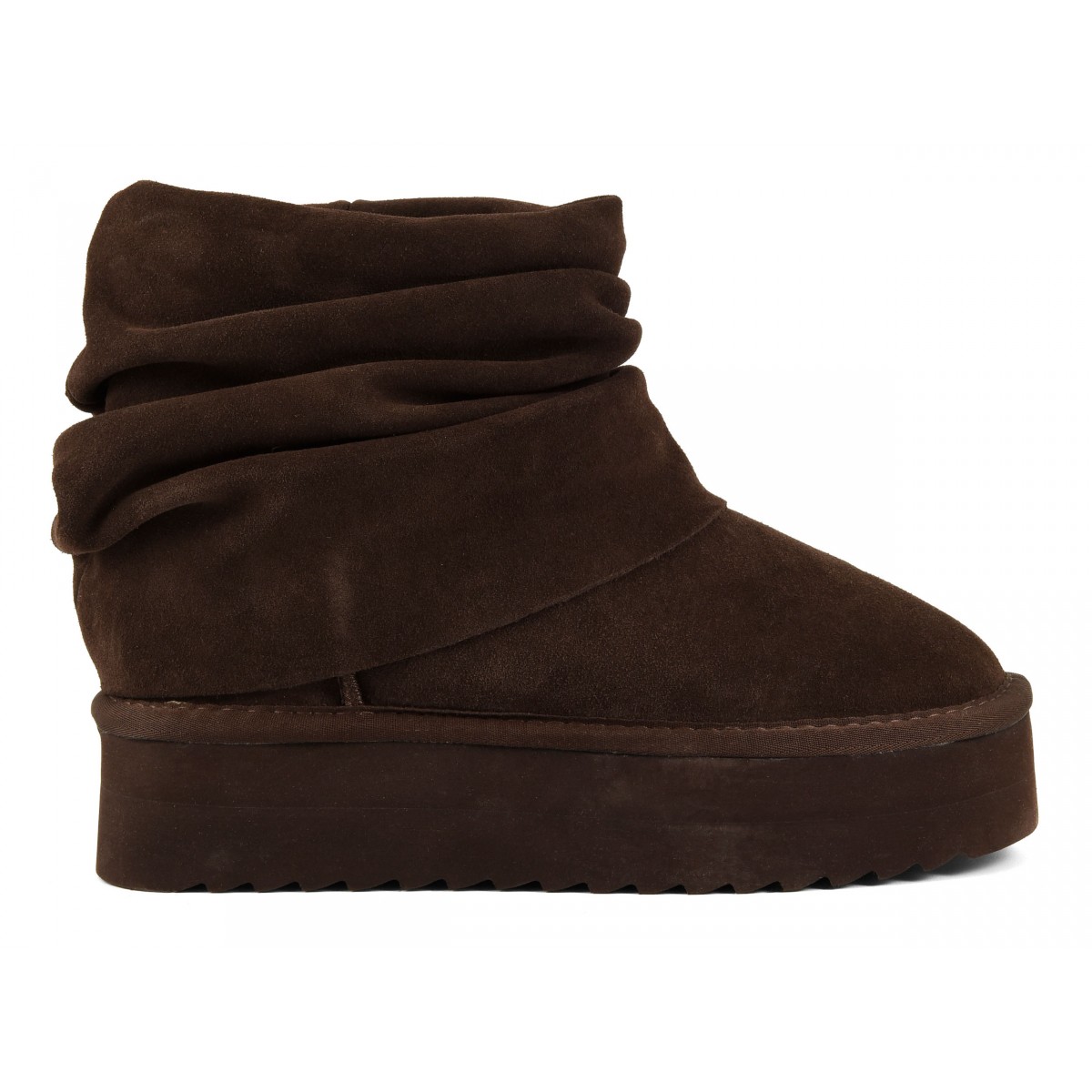 YURO - Botte plateforme en cuir souple