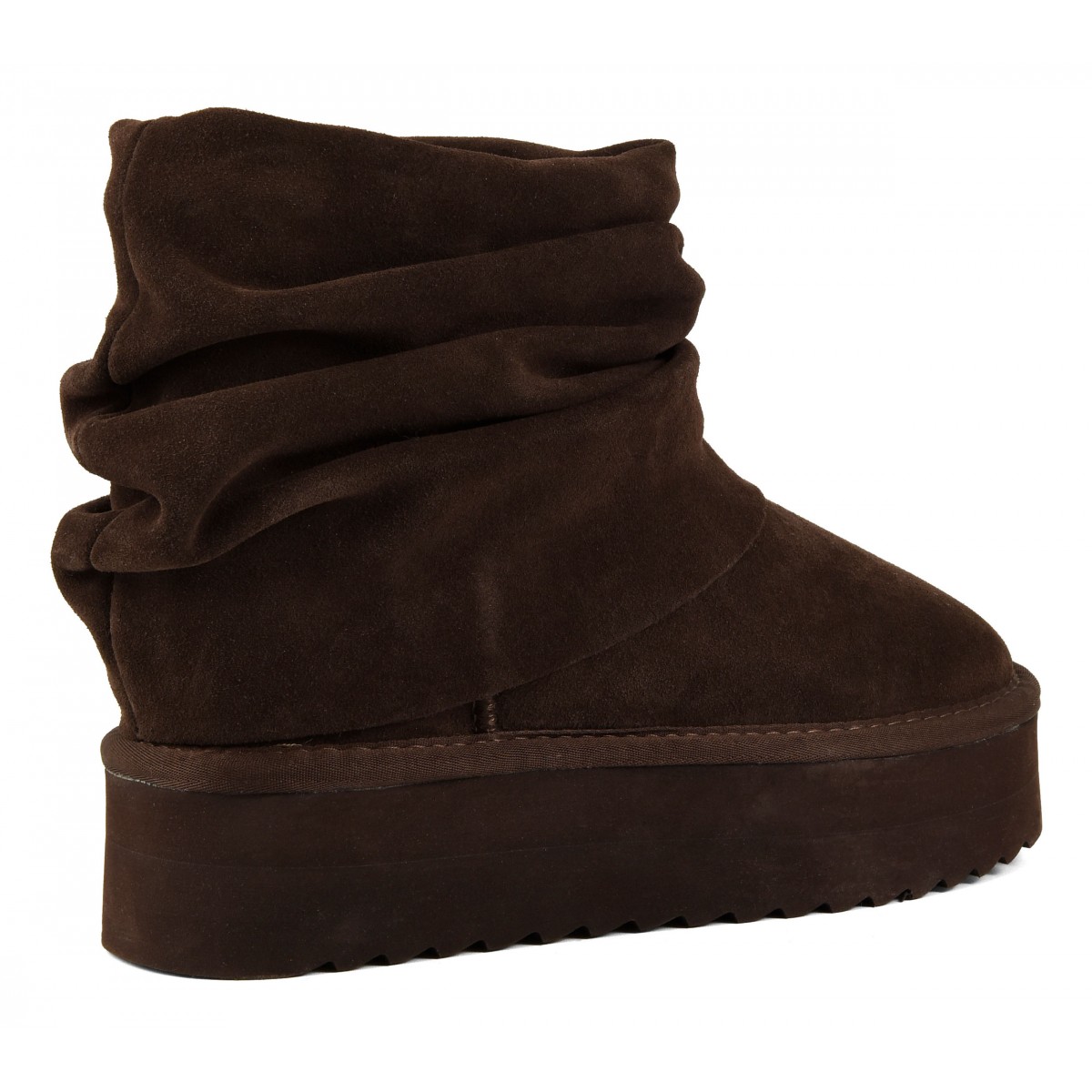 YURO - Botte plateforme en cuir souple