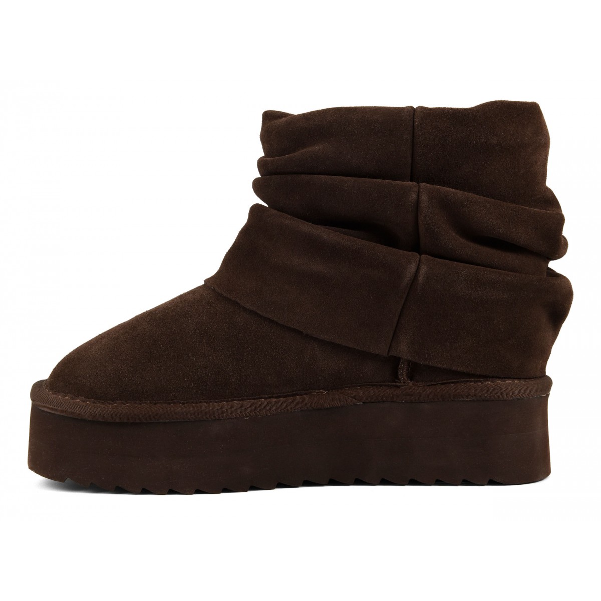 YURO - Botte plateforme en cuir souple