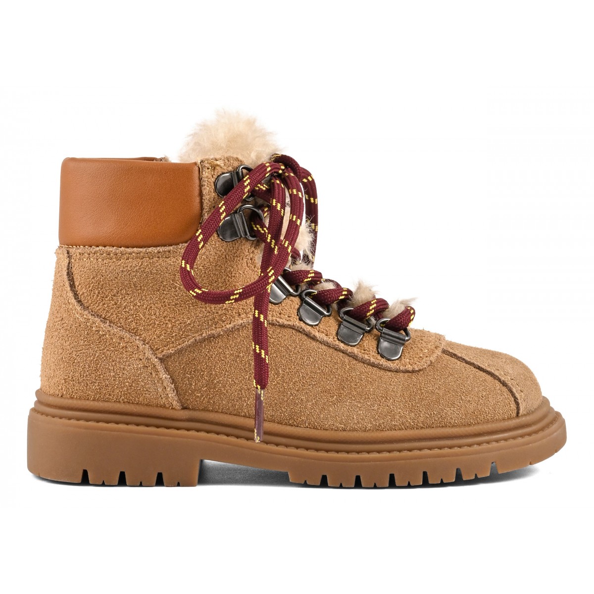BIXBYK - Chaussure de randonnÃ©e en daim avec fourrure