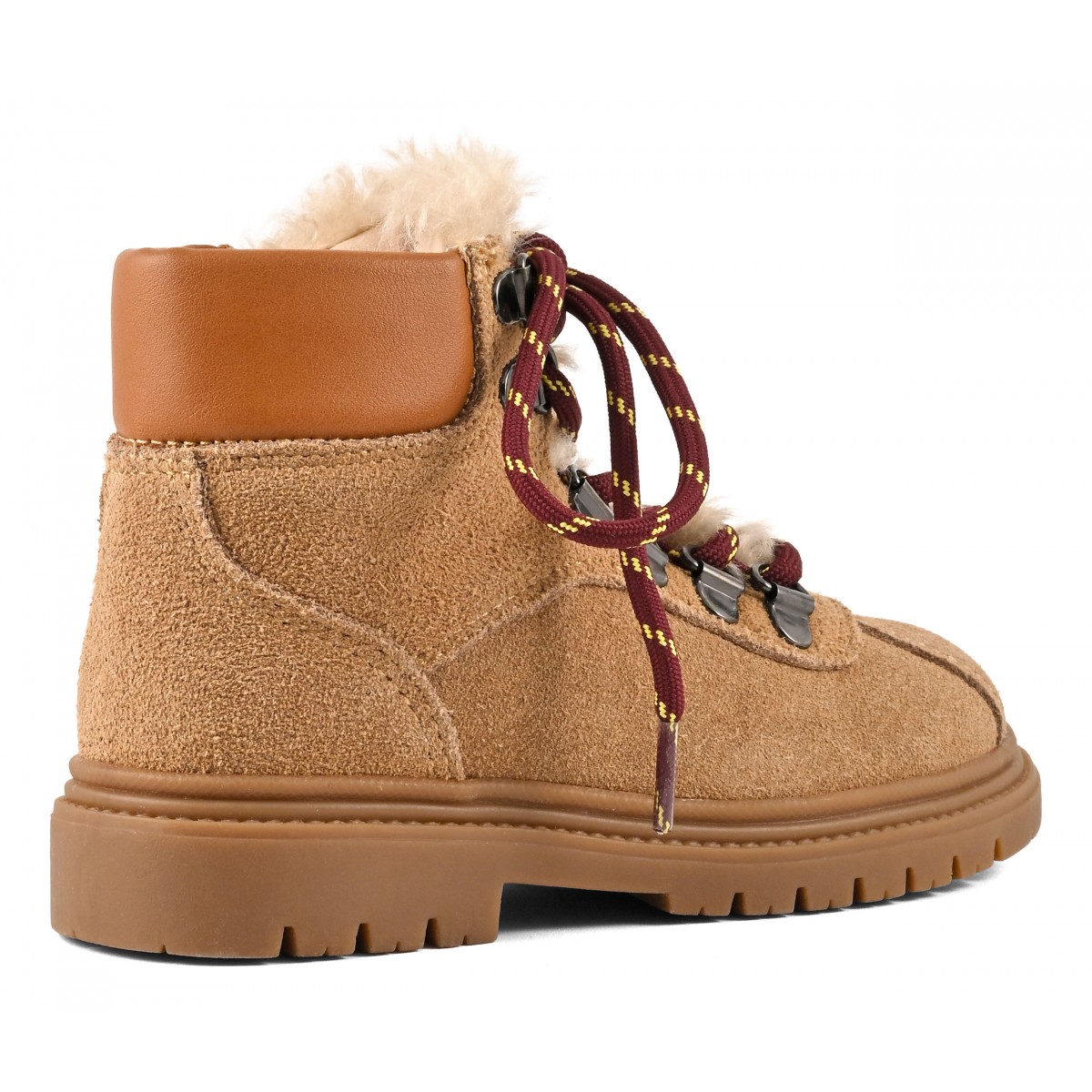 BIXBYK - Chaussure de randonnÃ©e en daim avec fourrure