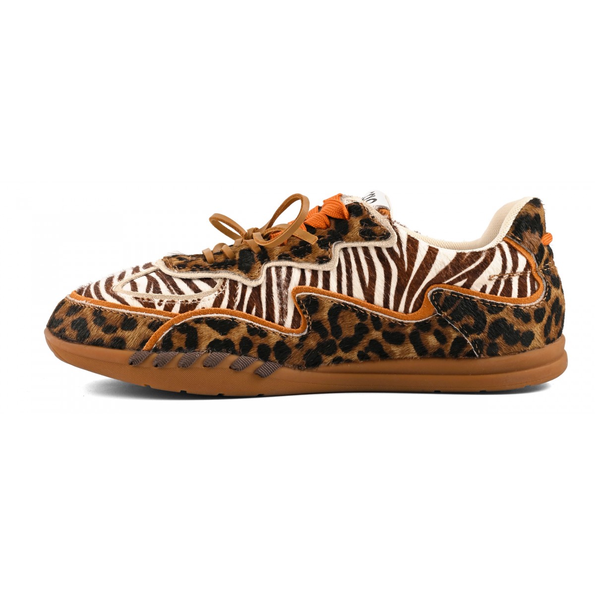 YAHI - Sneaker en cuir faÃ§on poulain