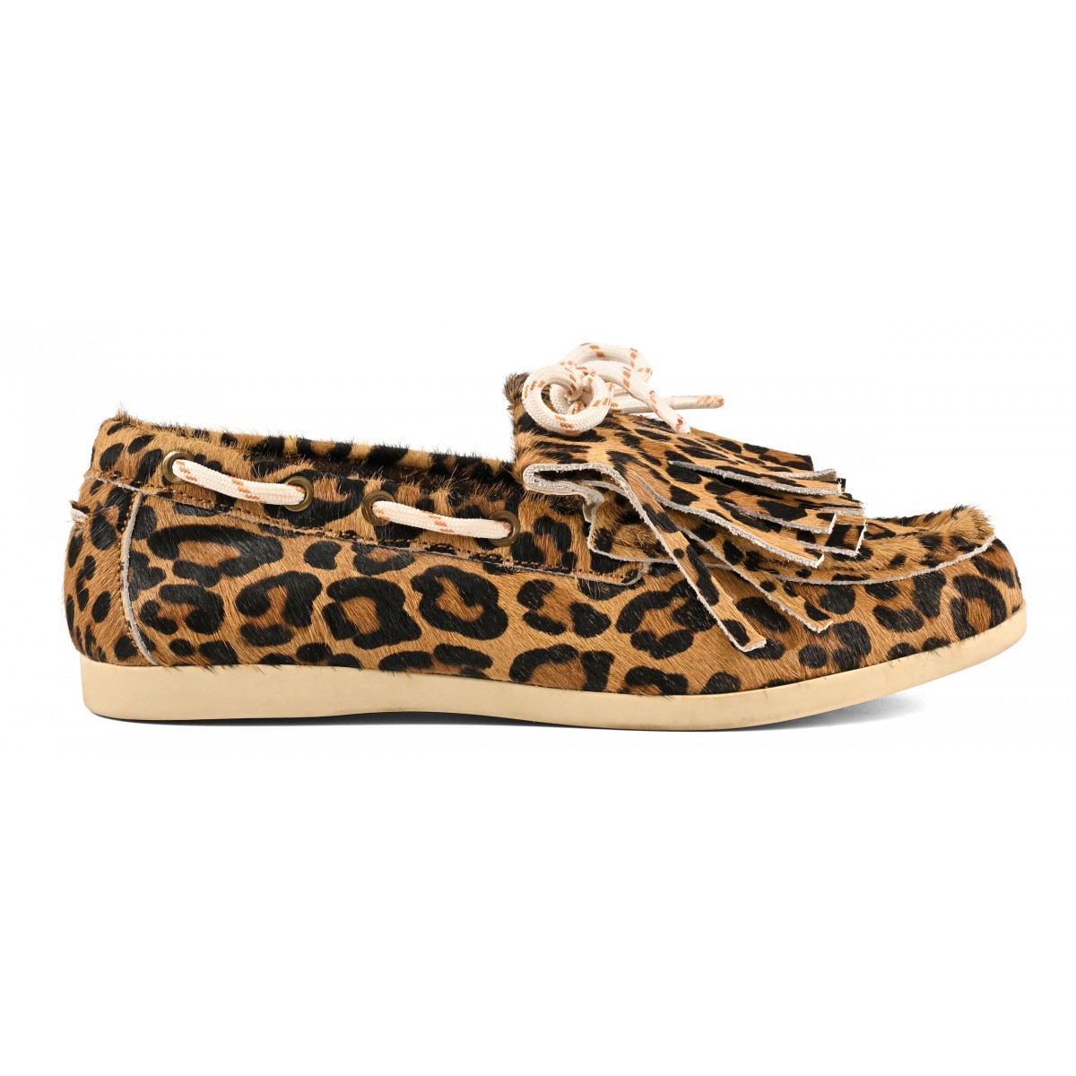 YUCCA - Mocassin en cuir faÃ§on poulain
