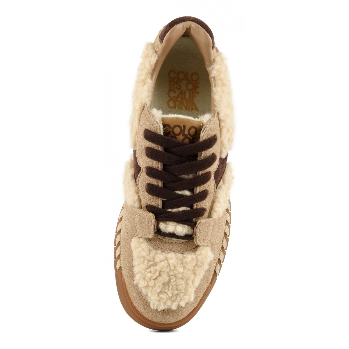 TAHOE - Sneaker en cuir et fourrure teddy