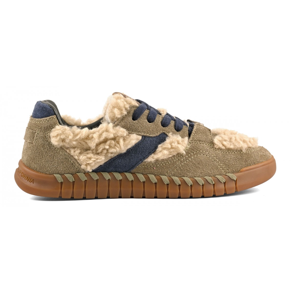 TAHOE - Sneaker en cuir et fourrure teddy