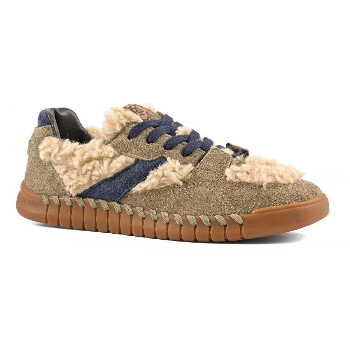 TAHOE - Sneaker en cuir et fourrure teddy