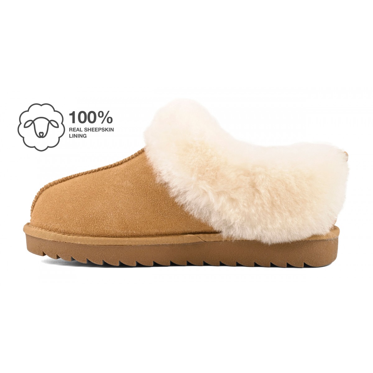 MIWO SHEEPSKIN - Mini botte en cuir avec revers en mouton