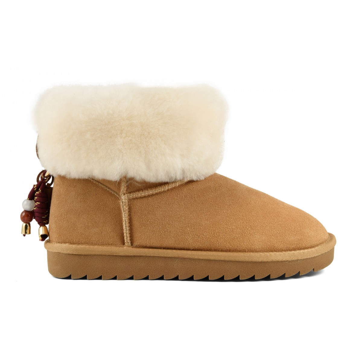 MIWO SHEEPSKIN - Botte en cuir con revers en mouton et accessoire