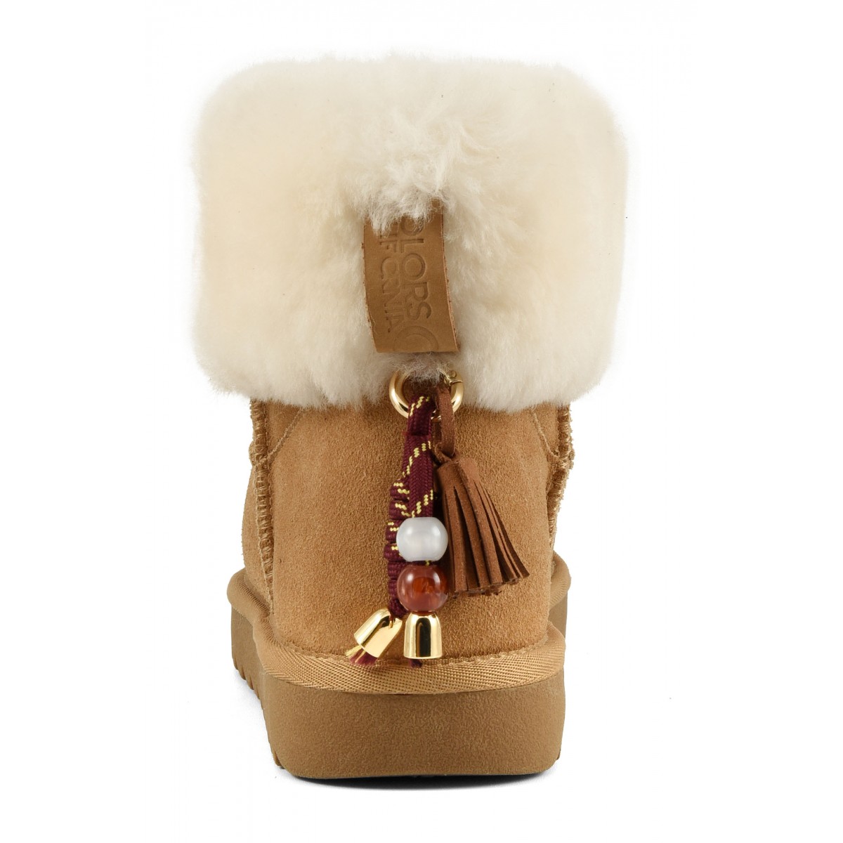 MIWO SHEEPSKIN - Botte en cuir con revers en mouton et accessoire
