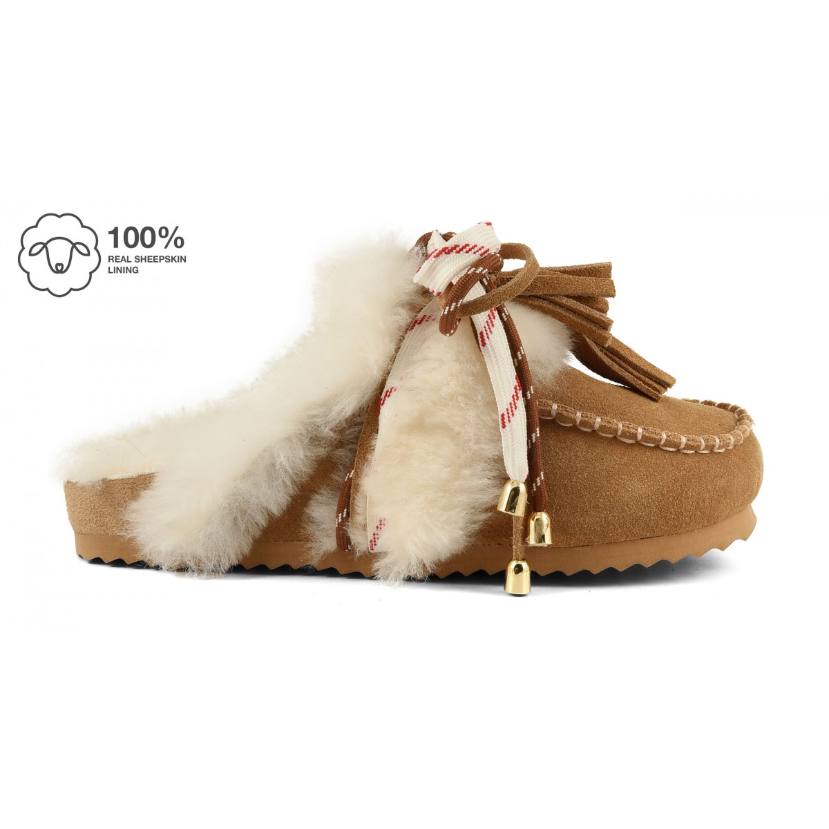 SLOFI SHEEPSKIN - Sabot en cuir avec doublure en mouton