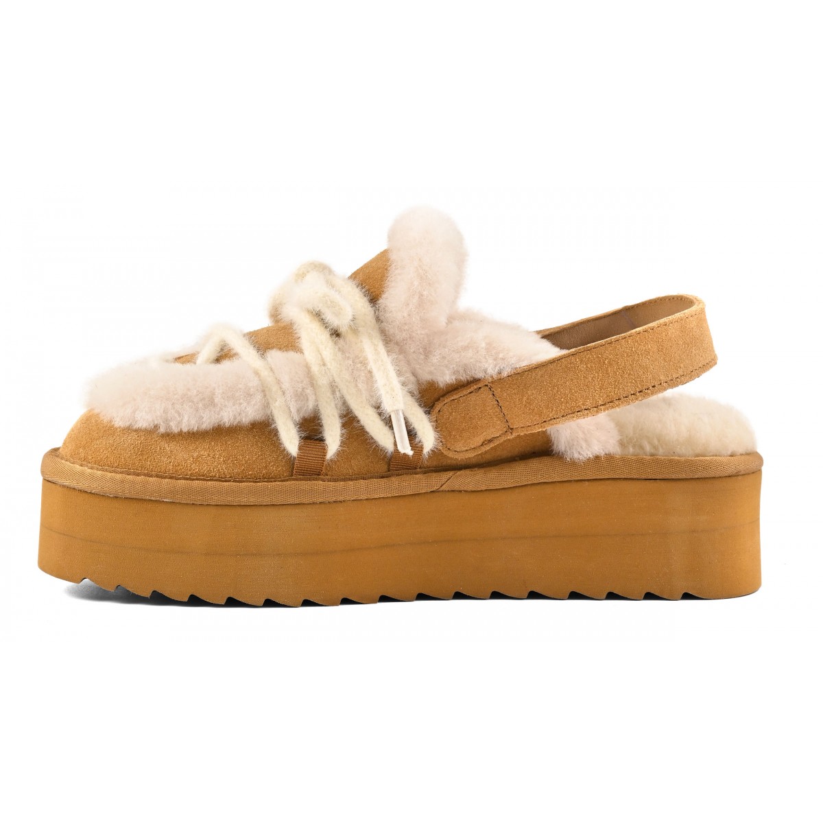YURO - Sabot plateforme en cuir suede