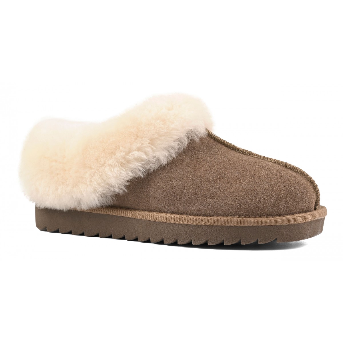 MIWO SHEEPSKIN - Mini botte en cuir avec revers en mouton