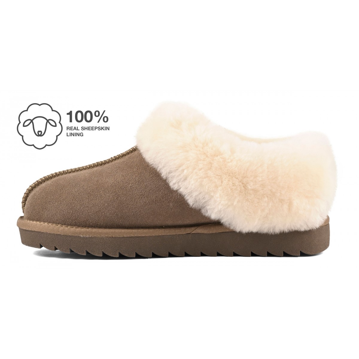 MIWO SHEEPSKIN - Mini botte en cuir avec revers en mouton
