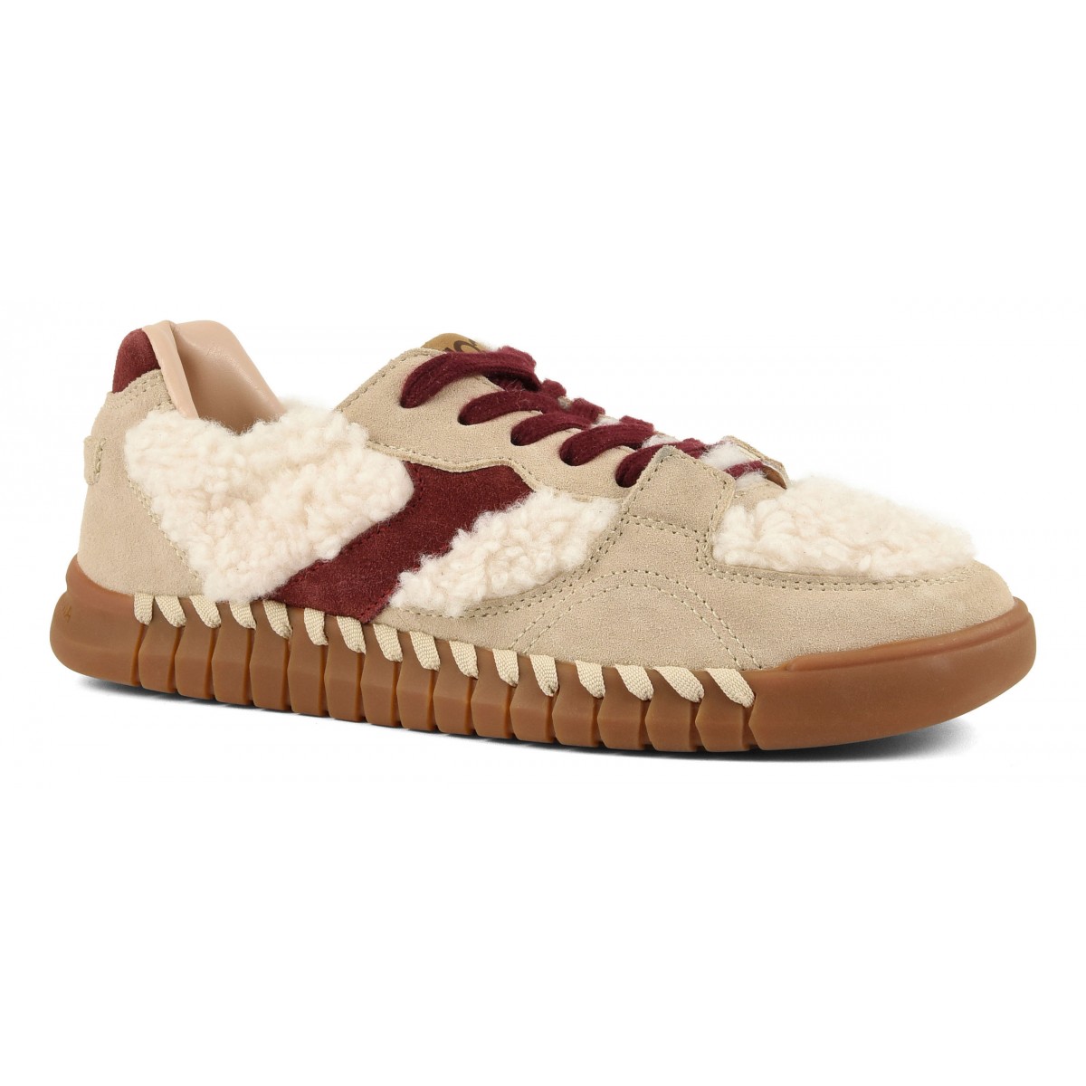 TAHOE - Sneaker en cuir et fourrure teddy