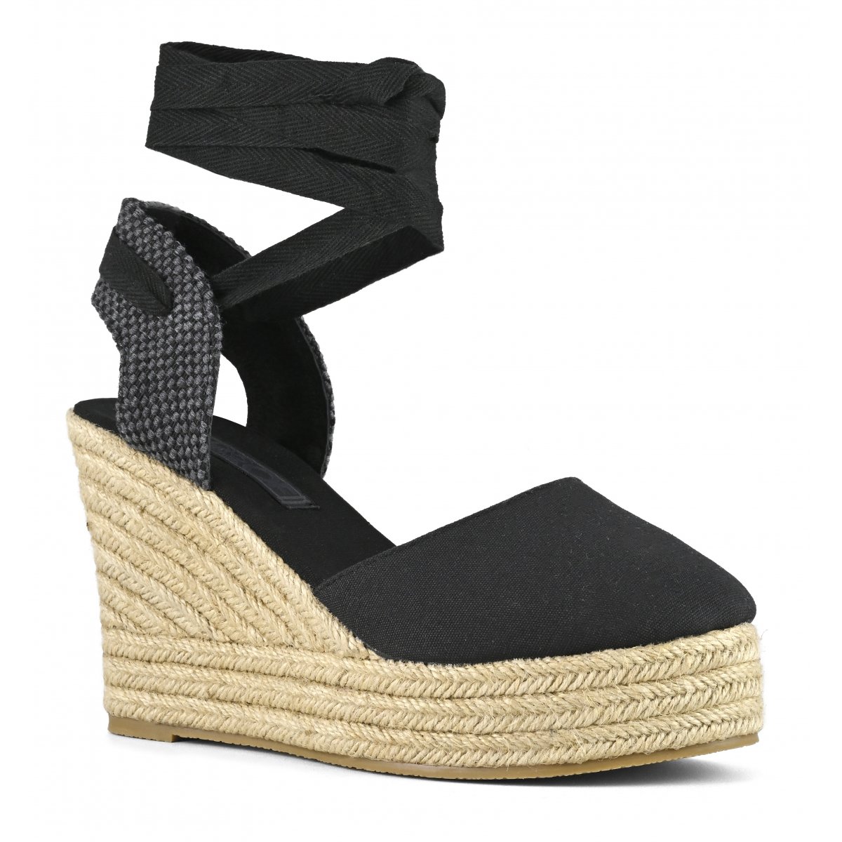 Espadrilles en tissu avec plateau