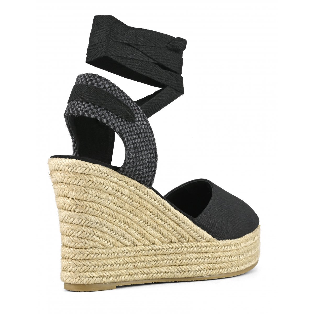 Espadrilles en tissu avec plateau