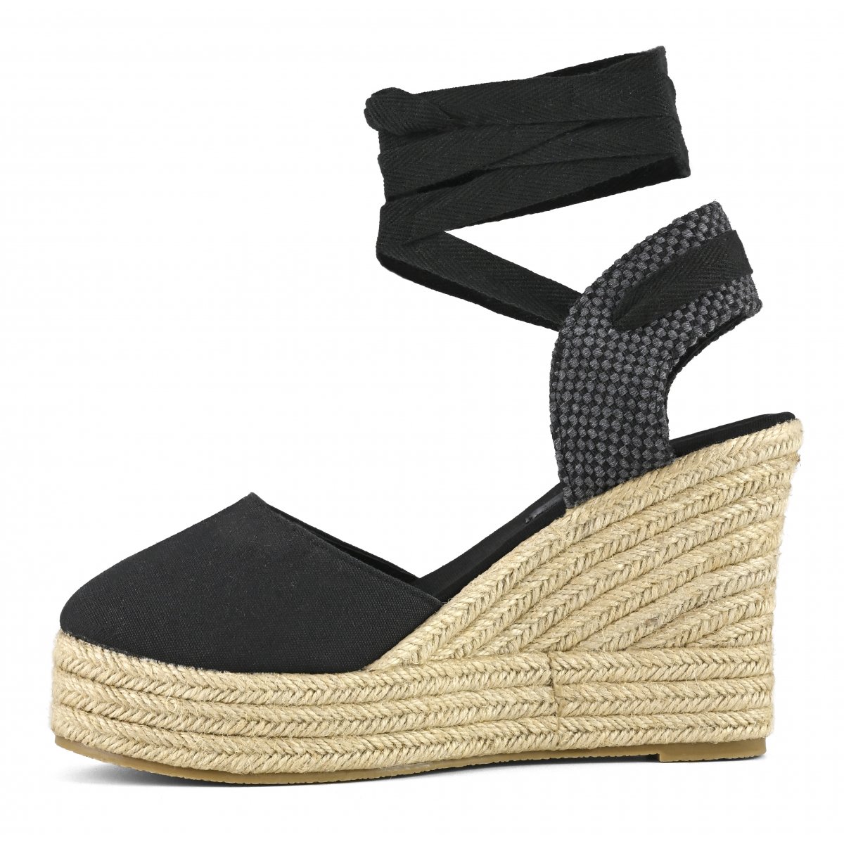 Espadrilles en tissu avec plateau