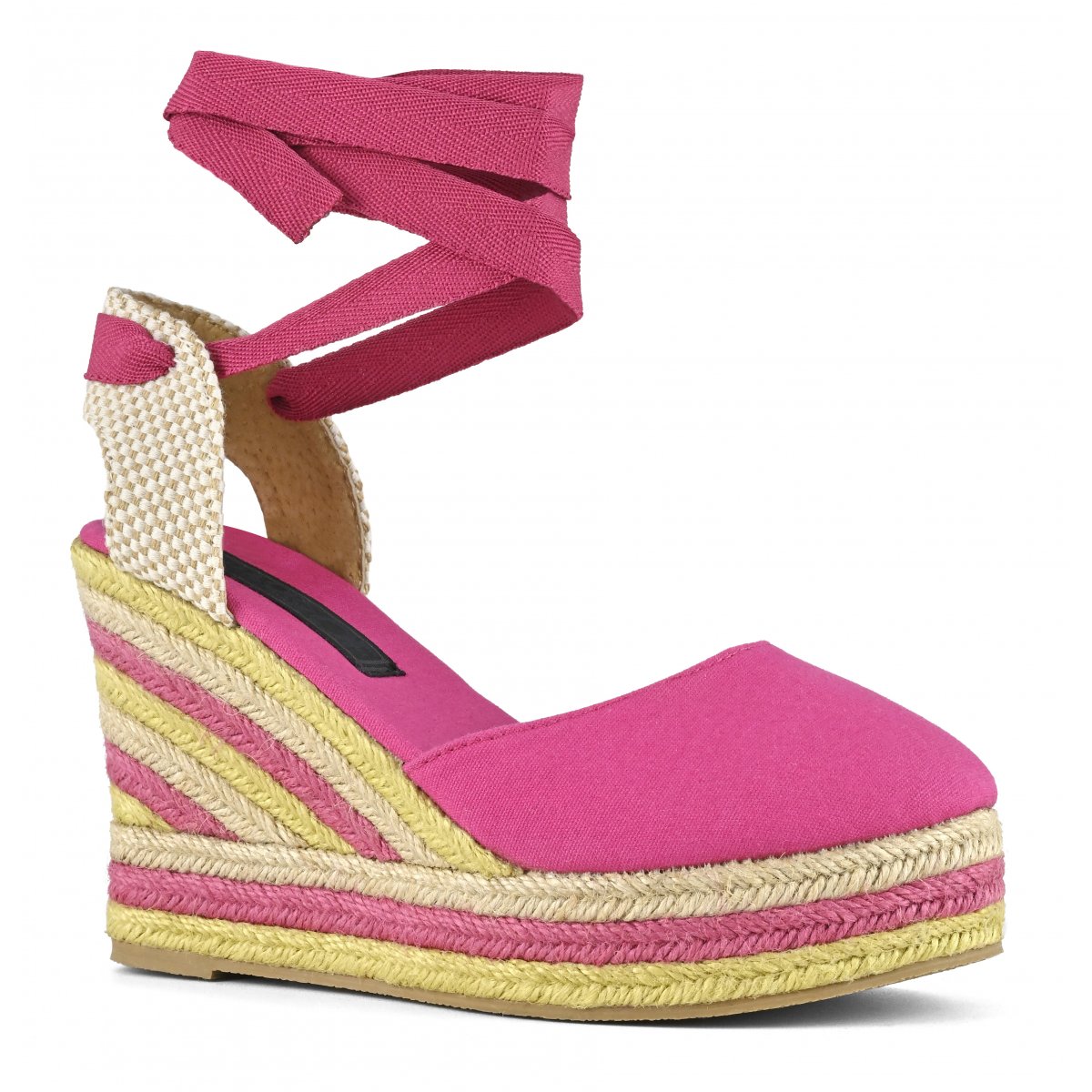 Espadrilles en tissu avec plateau