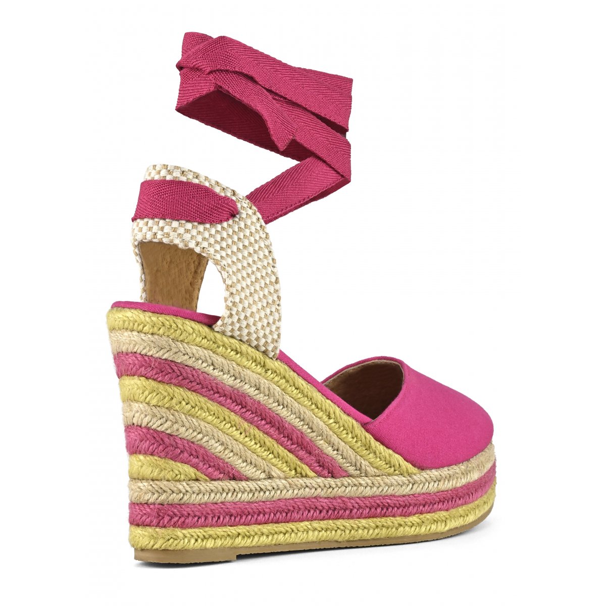 Espadrilles en tissu avec plateau