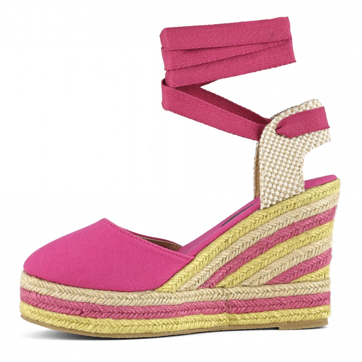 Espadrilles en tissu avec plateau
