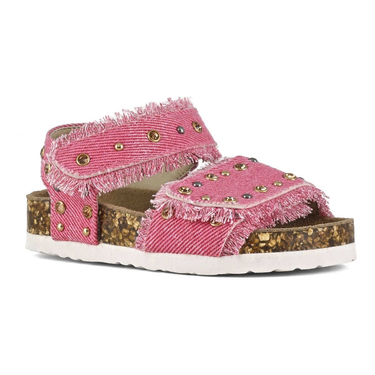 Sandales baby denim avec strass