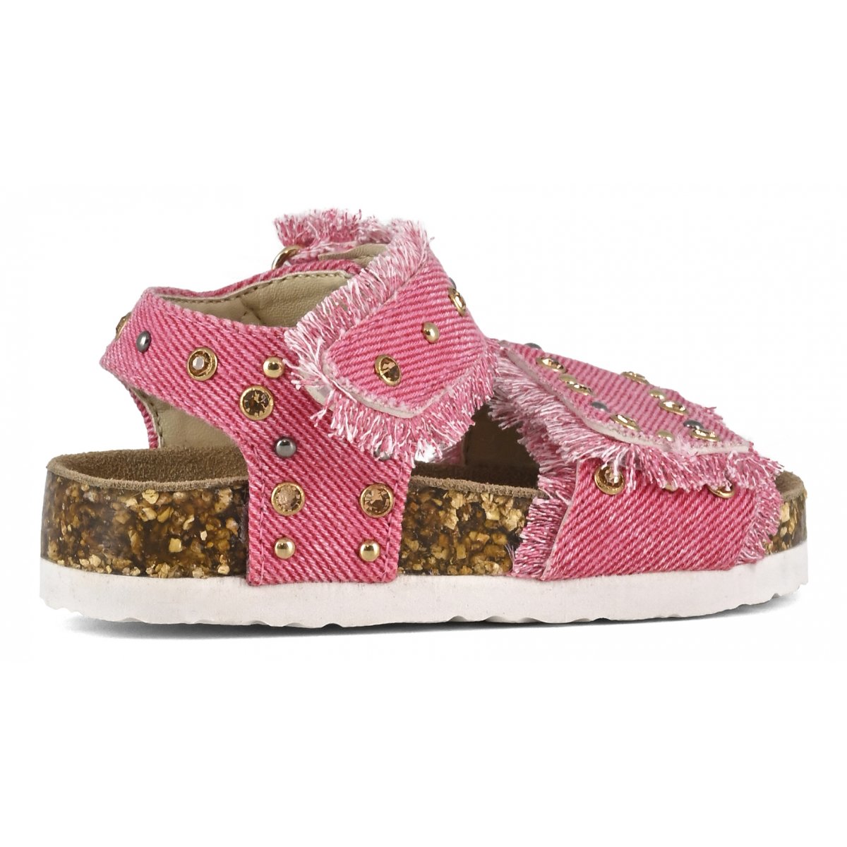 Sandales baby denim avec strass