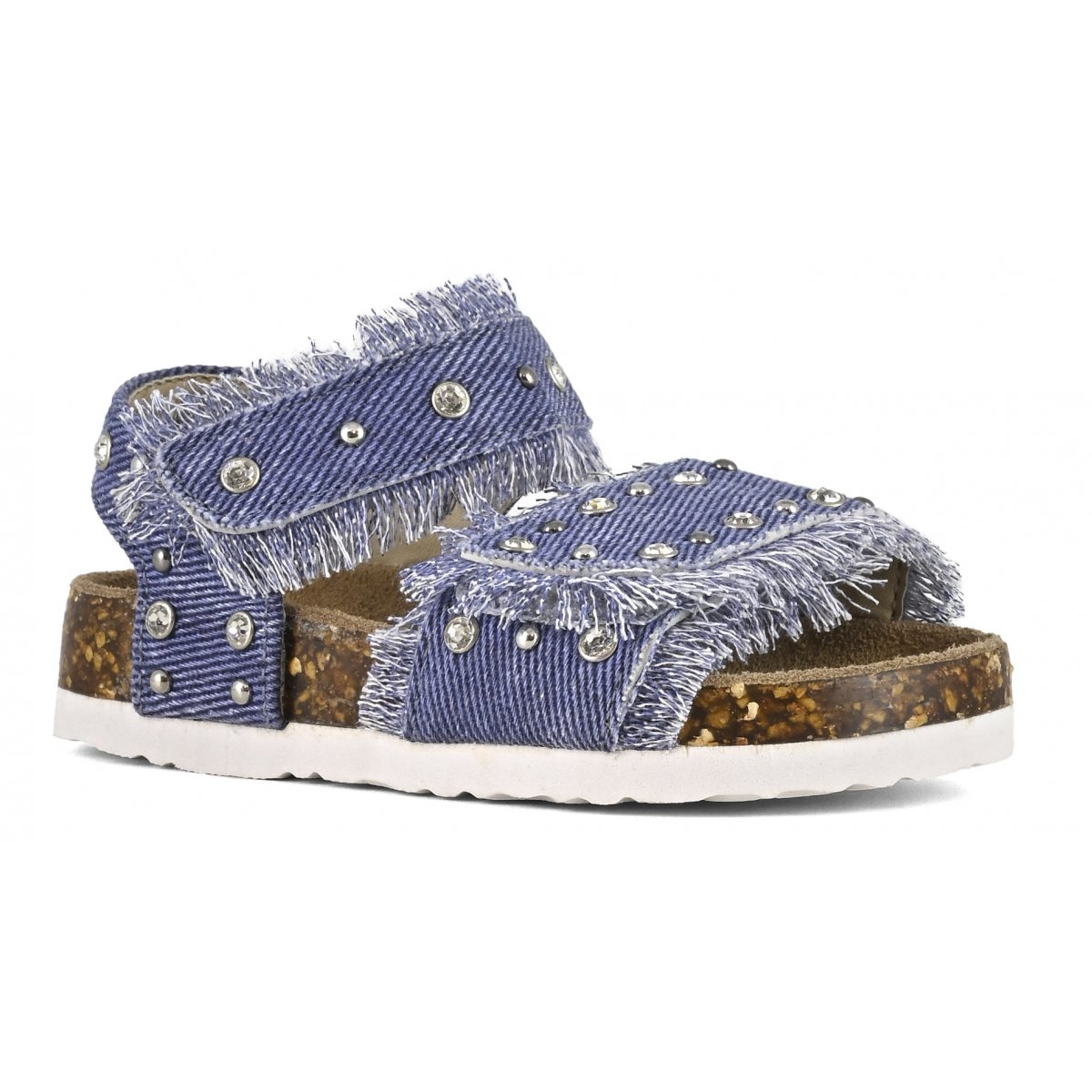 Sandales baby denim avec strass