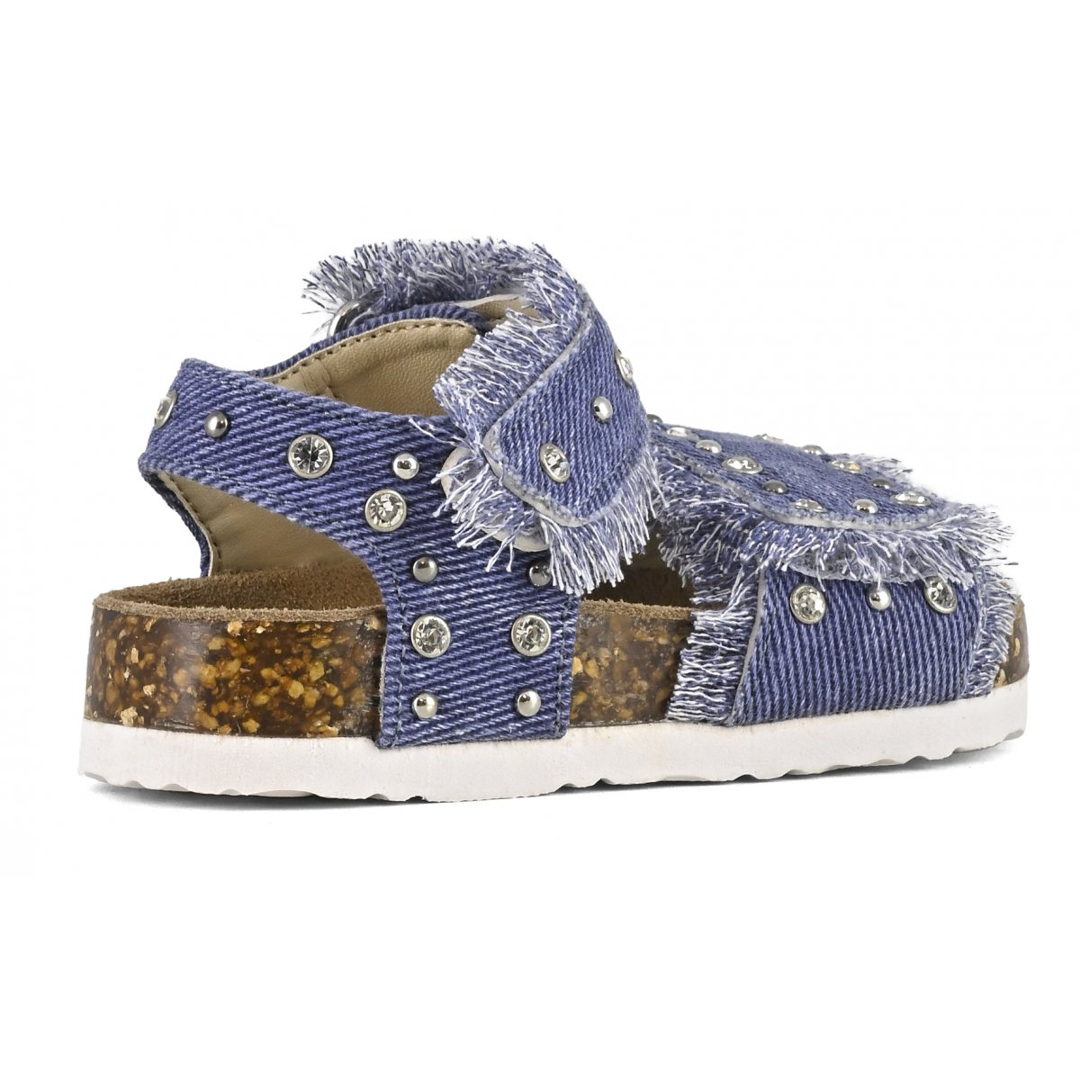 Sandales baby denim avec strass