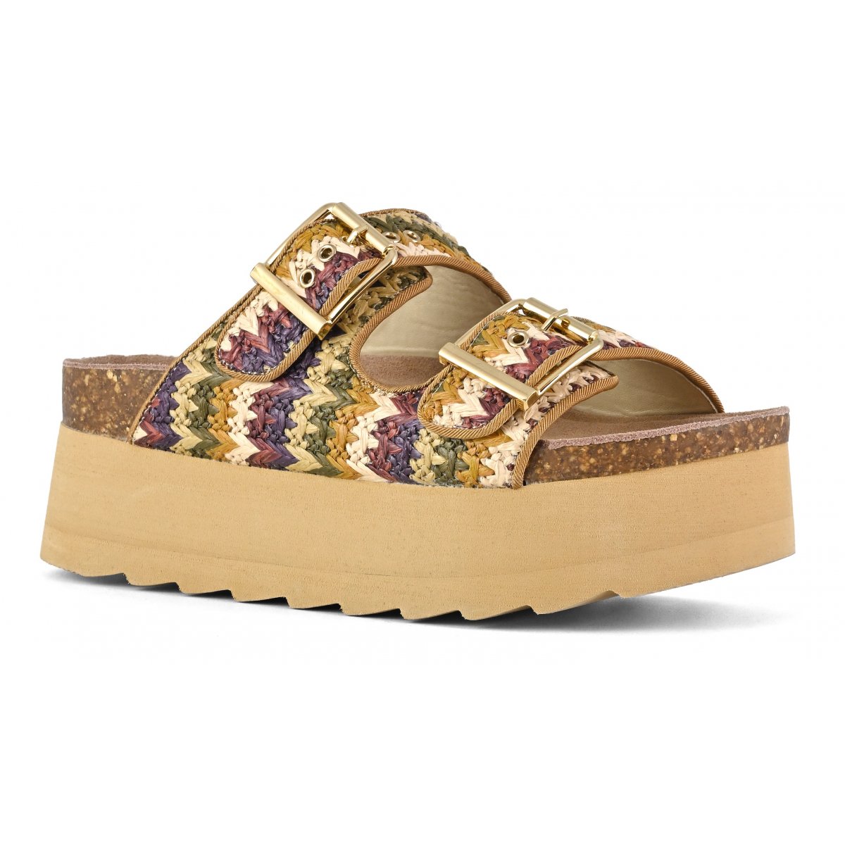 Raffia Platform Sandal - | Colors of California