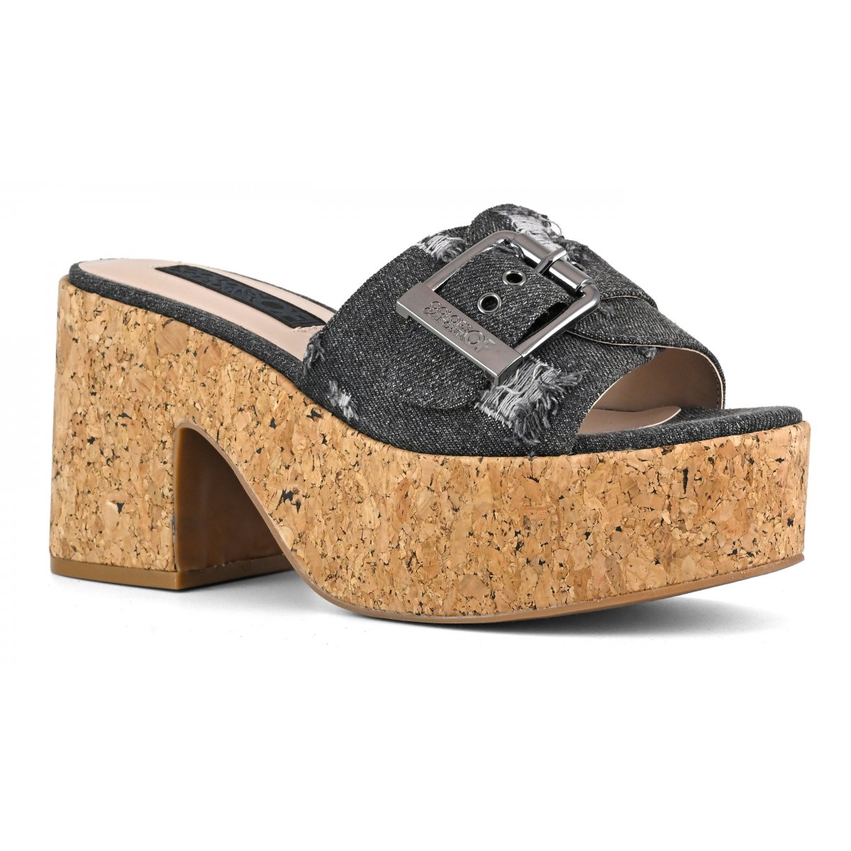 Sandales à plateforme en denim