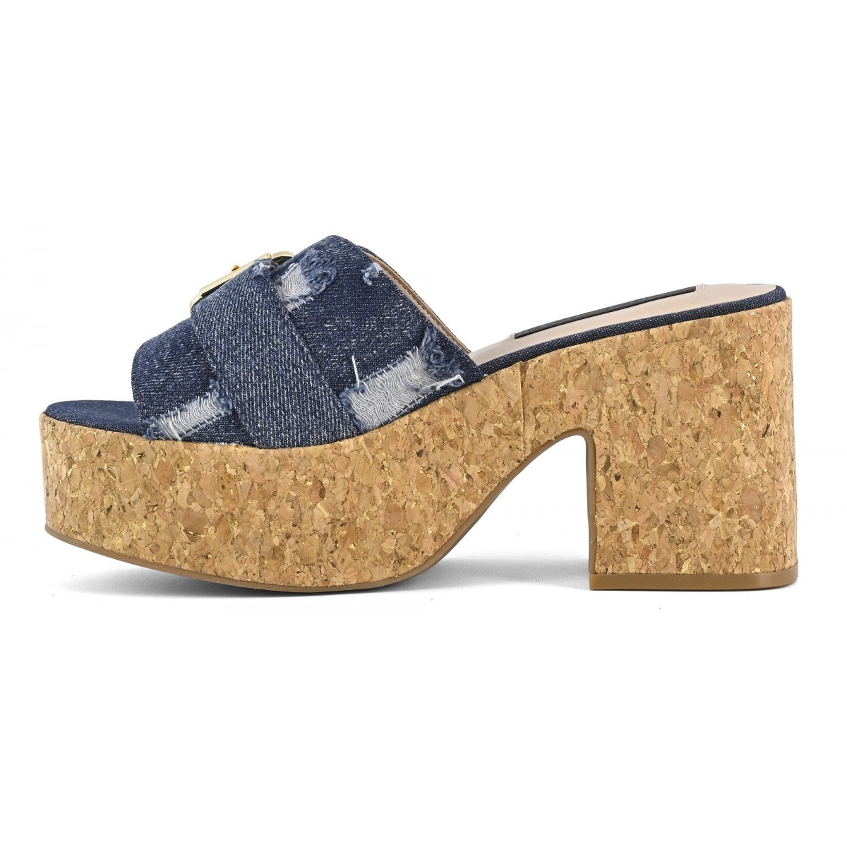 Sandales à plateforme en denim