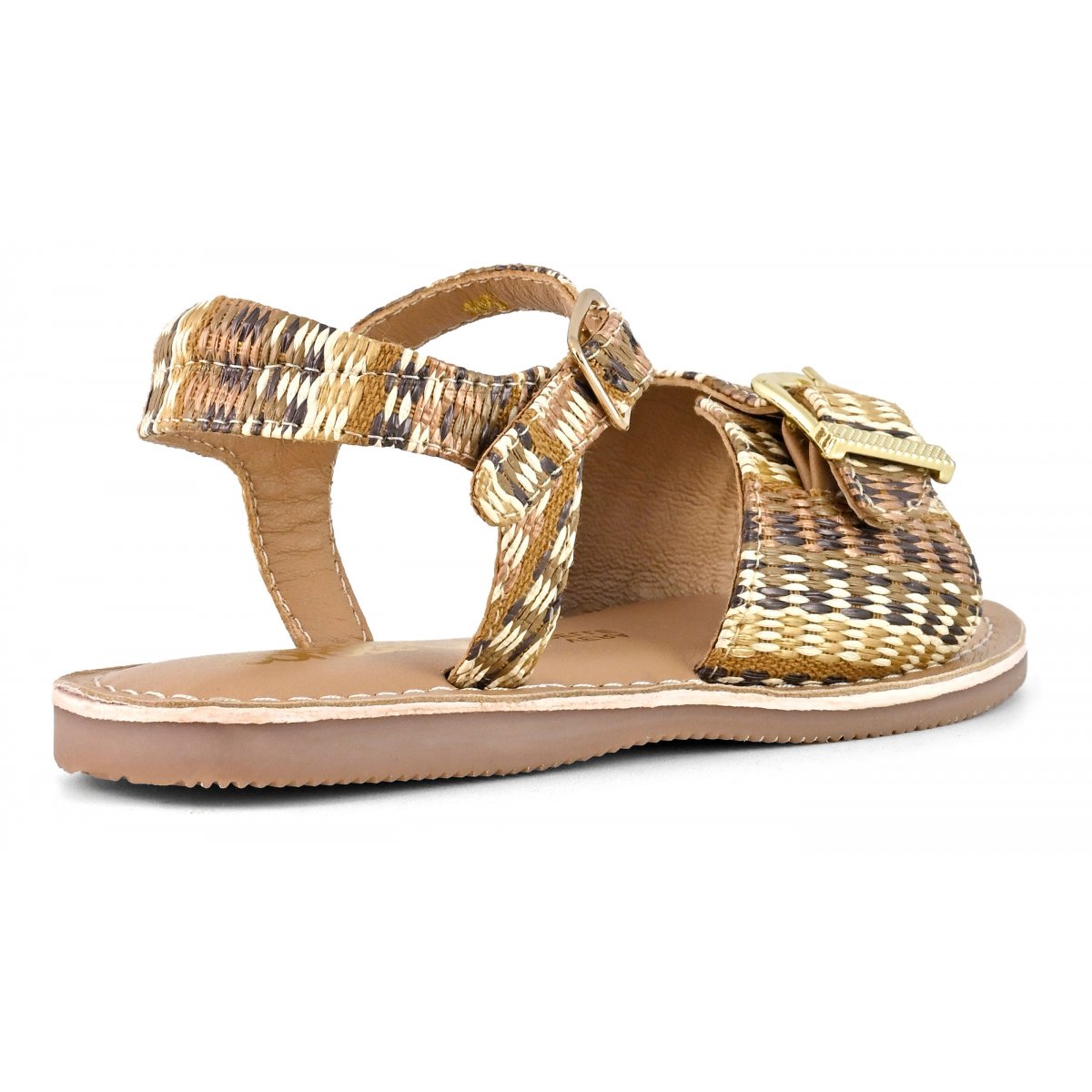 Sandales en raphia avec boucles