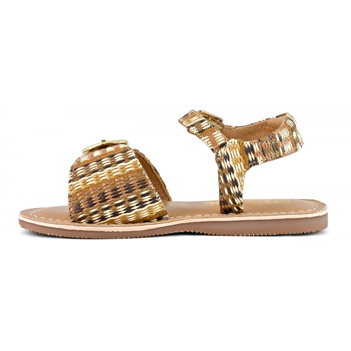 Sandales en raphia avec boucles