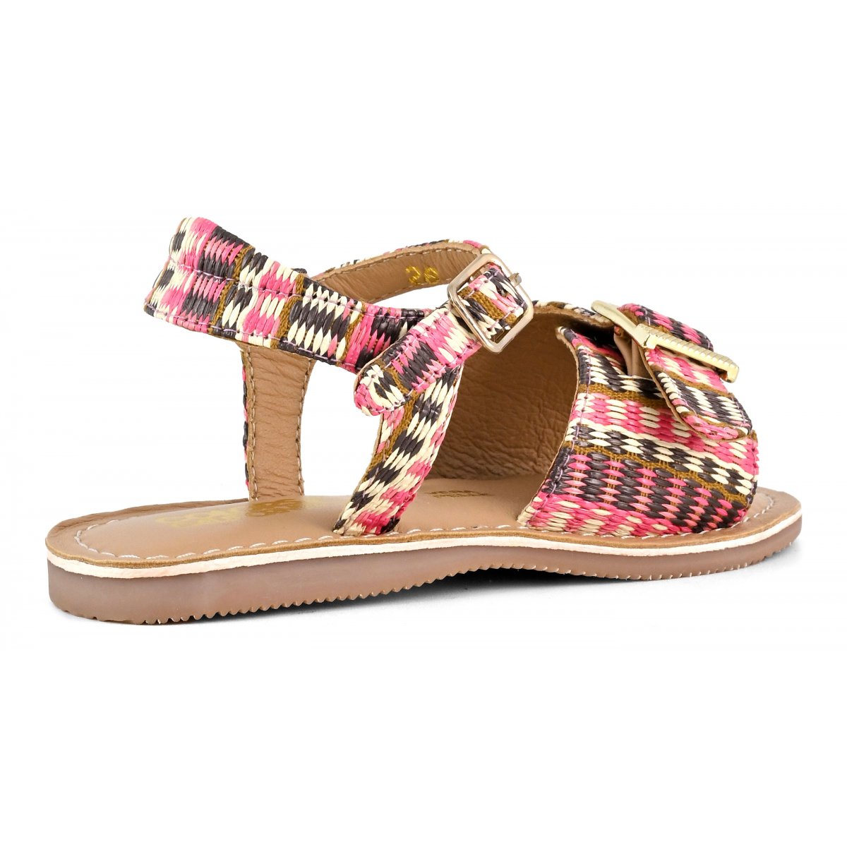 Sandales en raphia avec boucles