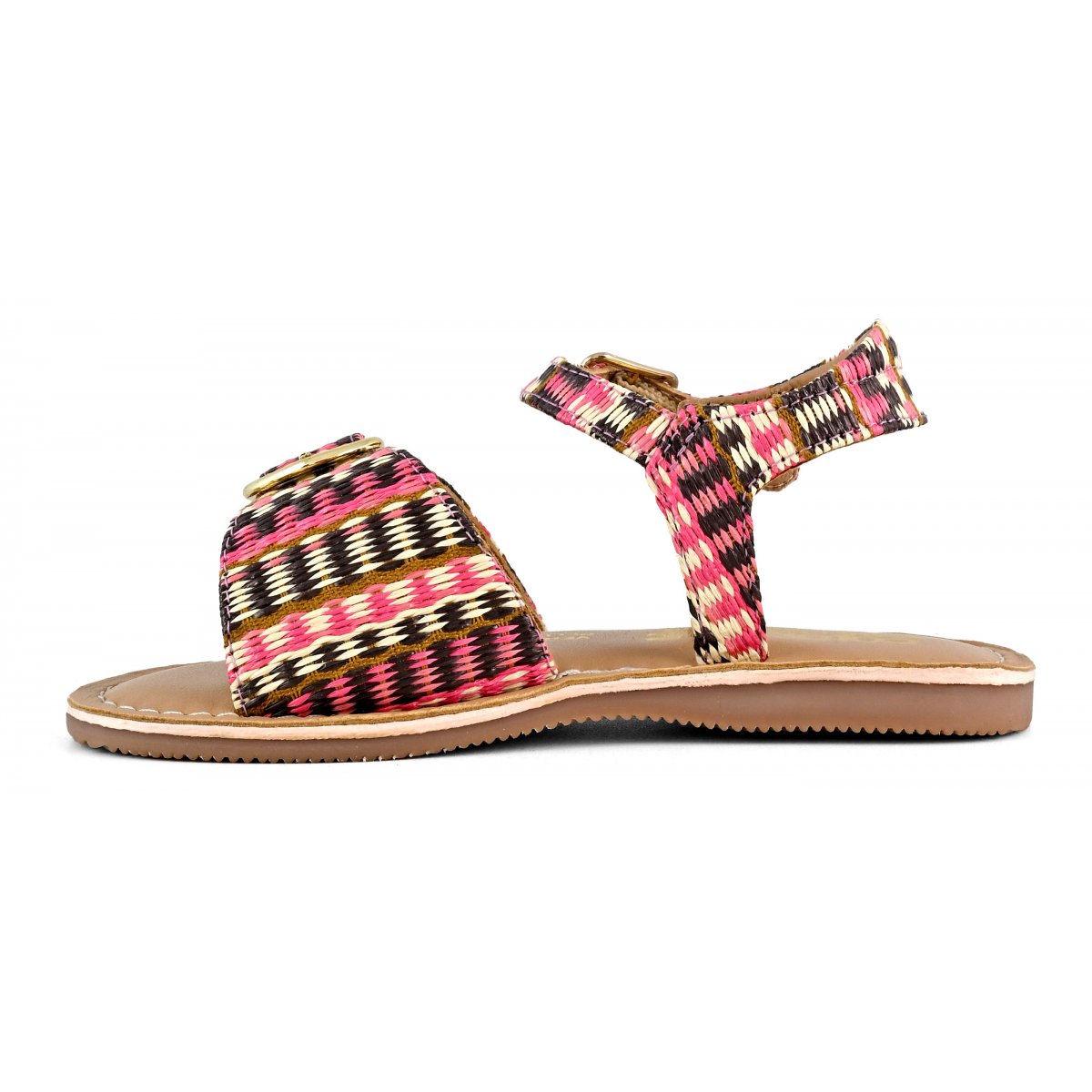 Sandales en raphia avec boucles