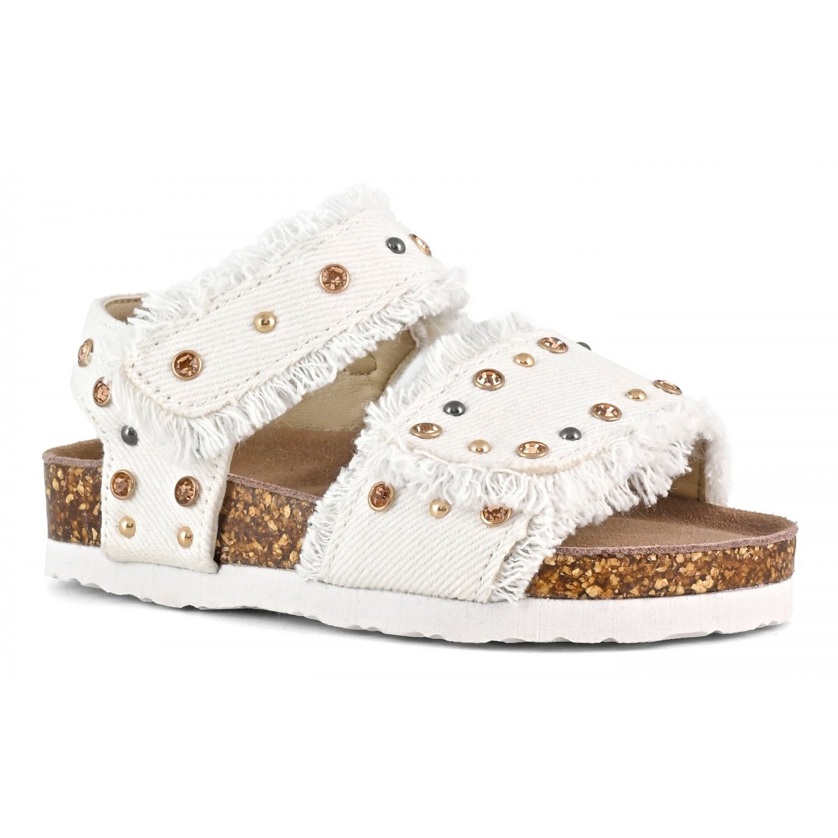 Sandales baby denim avec strass