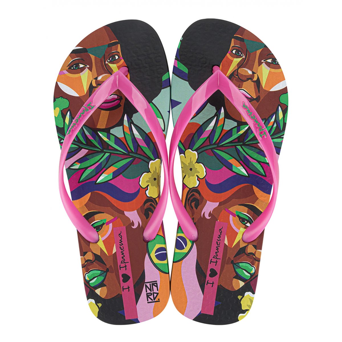 Ipanema Graffiti IV Fem - Infradito Donna Verde/rosso, Taglia 38 EU, Estive E Leggere