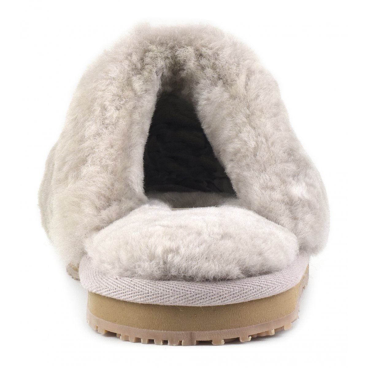 Closed Toe sheepskin fur slipper SAND img 4