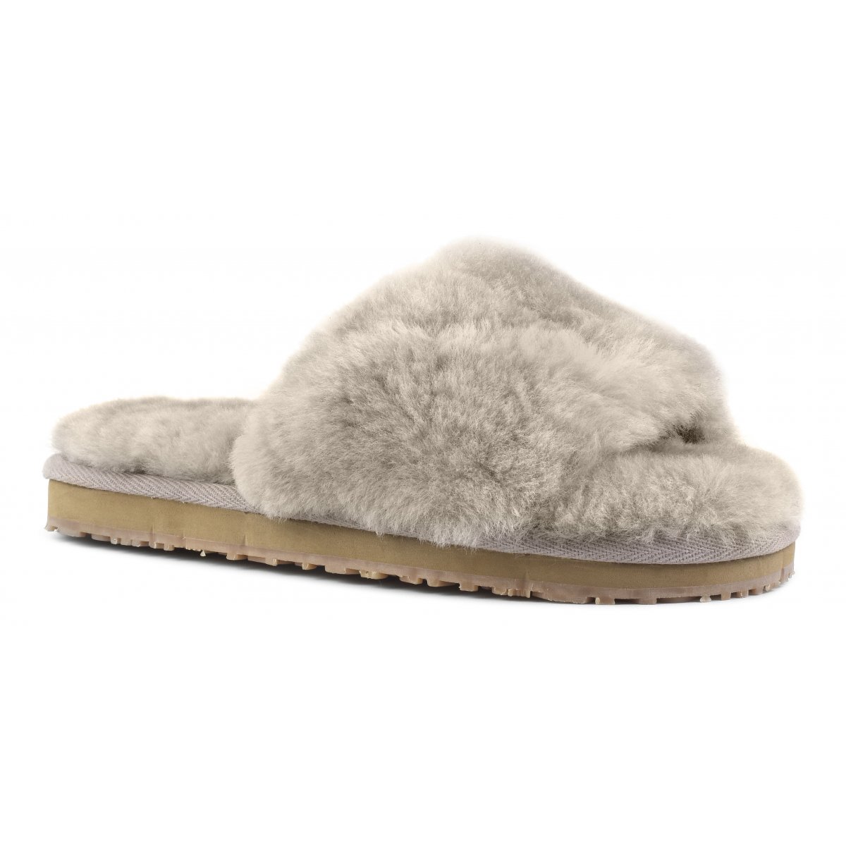 Sheepskin fur slide slipper SAND img 2