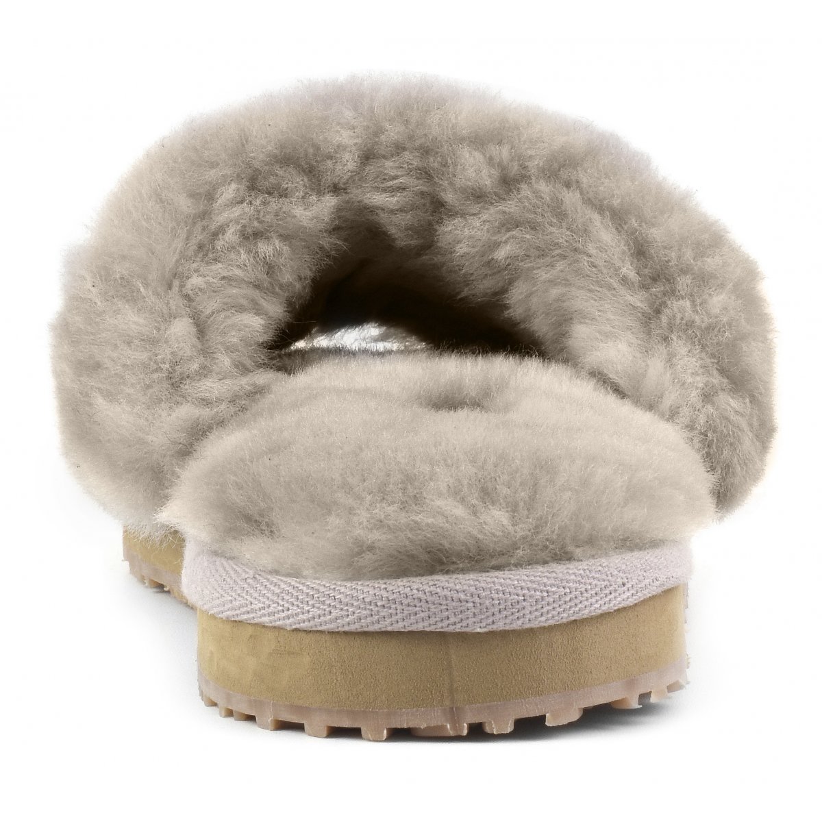 Sheepskin fur slide slipper SAND img 4
