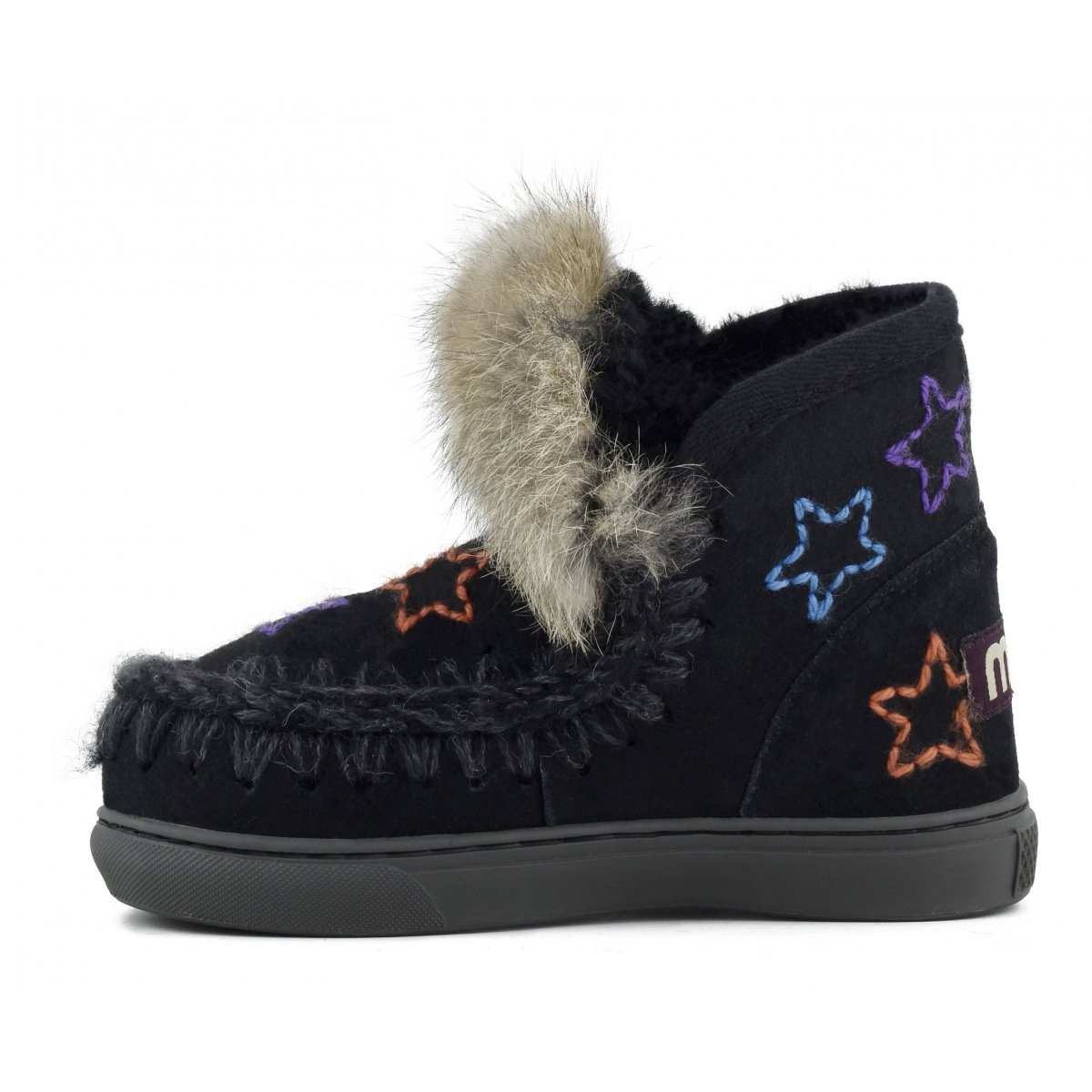 Eskimo sneaker kids wool stars & fur trim BKBK img 5